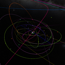 solar system visualization in webgl